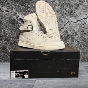 Comme Des Garcons x Nike Air Jordan 1 Retro Size 15 Strap High White Shoes RARE